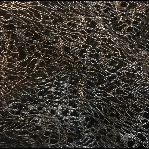 Express Dark Gray Shiny Flowy Crop Top Size XS - Picture 4 of 8